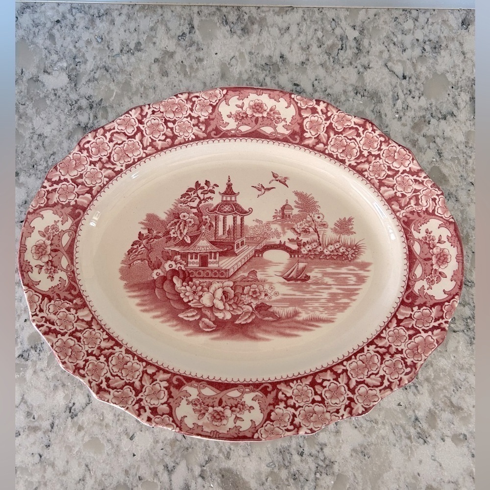 Swinnerton Olde Alton Ware Hampton Ivory Platter 1930